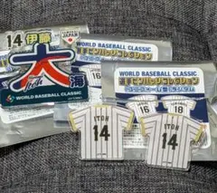 伊藤大海 14番 WBC 記念グッズ　アクリルクリップ　ピンバッジ　侍ジャパン