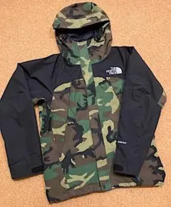 ノースフェイス マウンテンジャケット GORE-TEX 黒/迷彩 カモフラ XL