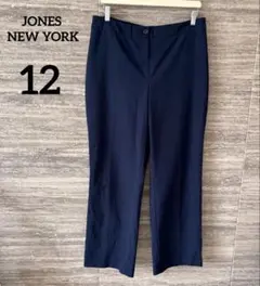 JONES NEW YORK ネイビーワイドパンツ スラックス 大きいサイズ