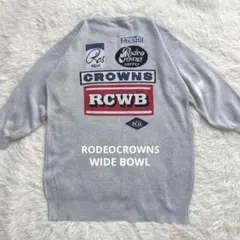 ロデオクラウンズ レーシング ジャガードニットワンピース グレー FREE 美品