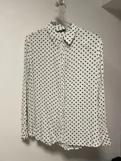 ZARA ドット柄 長袖シャツ