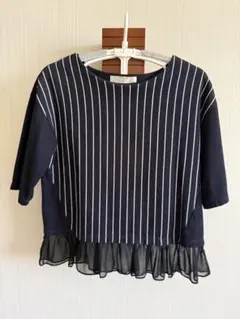 Broderie & Co nano universe ストライプ柄 カットソーのサムネイル