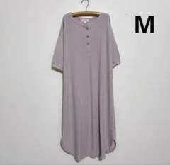 新品 M 授乳しやすいマタニティワンピース ネグリジェ ルームウェア 半袖
