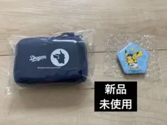 【新品未使用】中日ドラゴンズ/ポケモン/ガジェットケース/缶バッジ