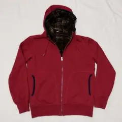 ユニクロ　オールドユニクロ　フルジップパーカー　レッド　裏ボア　Y2K　Mサイズ