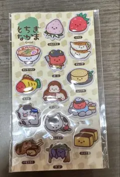 ご当地シール とちぎなかま ぷっくりシール 地域限定 いちご 見猿聞か猿言わ猿