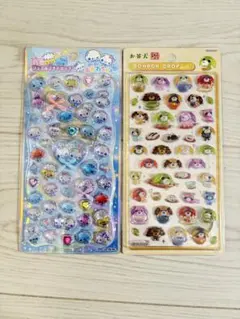 カミオジャパン ジュエルプチドロップ お茶犬 ボンボンドロップシール 2枚セット