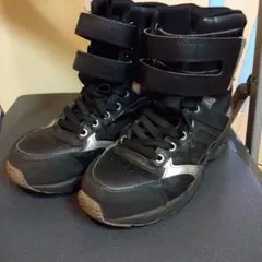 하이 컷 안전 신발 블랙 2 스트랩 23cm