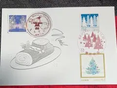 令和6年11月20日冬のグリーティング小型印初日印　三戸郵便局クリスマス小型印