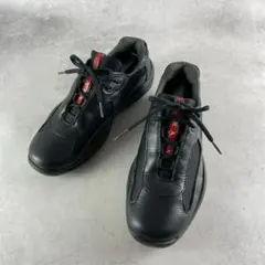 90s 美品 プラダスポーツ　アメリカズカップ スニーカー メッシュ　ブラックのサムネイル