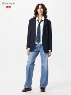 JwandersonコラボUNIQLO ストレートデニム 23 丈長め