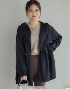 新品 しまむら 田中里奈 コラボ ジップパーカー ブラック　Mサイズ