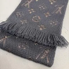 LOUIS VUITTON エシャルプロゴマニア　ブルー