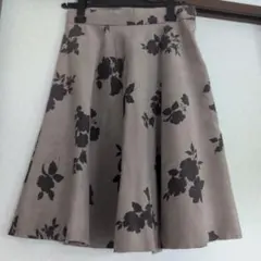 Ropé Picnic フラワープリント フレアスカート 38