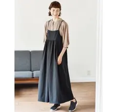 season reason ブラックキャミワンピース ロング