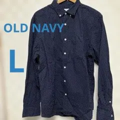美品✨️OLD NAVY メンズ ドット柄 長袖シャツ L