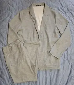 セットアップ カジュアル スーツ ライトグレー XL