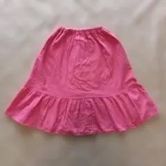【ブランシェス】ピンク フリル付きスカート Mサイズ（105〜120cm）