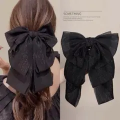 ビッグリボン ヘアバレッタ ヘアクリップ レディース ヘアアクセサリー 結婚式