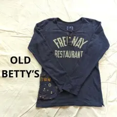 【OLD BETTY'S】① ③ サイドポケット付長袖カットソー/ネイビーのサムネイル