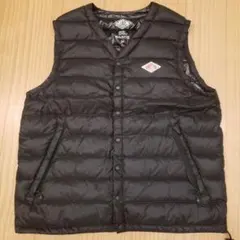 美品☆DANTON ブラック ダウンベスト36 ダントン】DANTON 36 ダウンベスト ブラック DANTON FAIR 2024AW