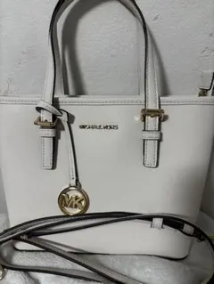 マイケルコース 2way レザー バッグ ショルダーバッグ ホワイト