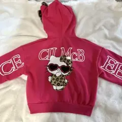 【新品】セシルマクビー ハローキティ パーカー ヒョウ柄 ピンク 裏起毛 Ｌ