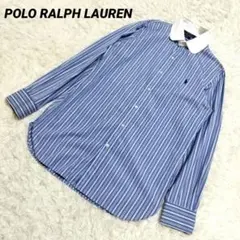 【希少】 POLO RALPH LAUREN ラウンドカラー ストライプシャツ