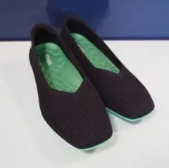 VIVAIA MARGOT WALKERスクエアトゥ メッシュブラック/グリーン