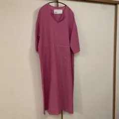 すみれ　TICCA リネン 半袖 ワンピース ピンク すみれ様専用 TICCA リネン 半袖 ワンピース ピンク - メルカリ