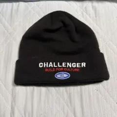 緊急値下げ中　試着のみCHALLENGER チャレンジャーニット帽　黒 CHALLENGER LOGO KNIT CAP ニットキャップ 【Black】 チャレンジャー