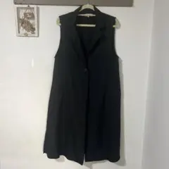 ロングジレ　レディース　ブラック M