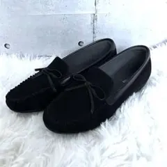 【超美品】asics pedalaスリッポン ブラック モカシン22.5