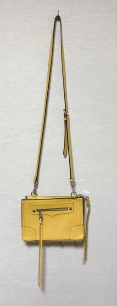 レベッカミンコフ　レザー ショルダーバッグ　黄色