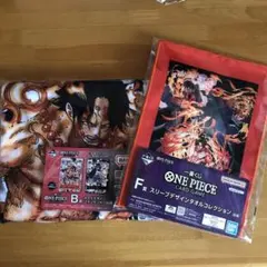 ワンピース1番くじ　B賞　エース　ブランケット　Ｆ賞タオルコレクション　セット