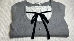 INGNI フロントレースドッキングニット グレー