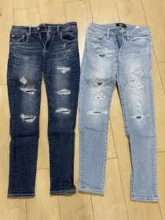 AZUL アズール　スキニーデニム 2本セット XS