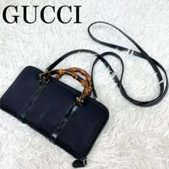 希少 GUCCI バンブー 2way ショルダーウォレット ミニハンドバッグのサムネイル