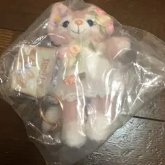(キュート)ディズニーリンナベル花飾り付きぬいぐるみキーホルダー