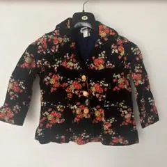 花柄ベルベットジャケット 昭和レトロ