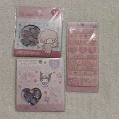 正規品 バニーズバレリーナ マイメロ&クロミ シール3点セット