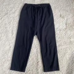 ミズイロインド　パンツ　カジュアルパンツ　ゆったり　ウエスト調整可能　紐　紺のサムネイル