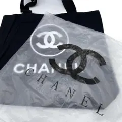 【未使用】CHANEL トートバッグ エコバッグ ノベルティ ココ ブラック