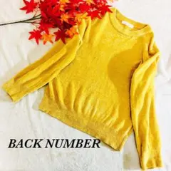 BACK NUMBER 長袖セーター イエロー M クルーネック 韓国風 人気