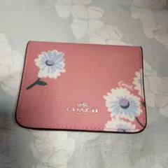 COACH 花柄 カードケース ピンク