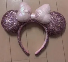 ミニーマウス風スパンコールカチューシャ