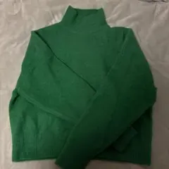 美品 ZARA 緑色 グリーン タートルネックセーター クリスマス y2k 平成