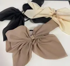 シフォンリボンヘアゴム3個セット