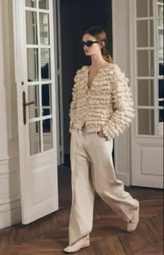 ZARA テクスチャーニットカーディガン