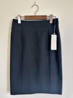 【23区】新品未使用 黒 タイトスカート38 ひざ丈 ウール混 フォーマル 式典
